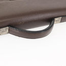 LOEWE Briefcase Leather Dark Brown Auth bs29533-7