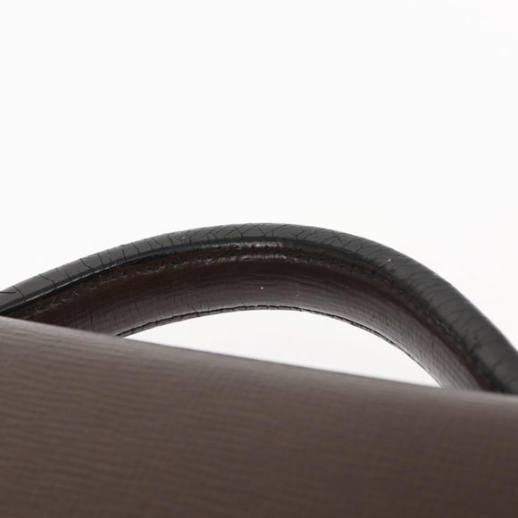 LOEWE Briefcase Leather Dark Brown Auth bs29533