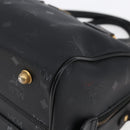 MCM Logogram Vicetos Mini Boston Bag PVC 2way Black Gold Auth bs29534-10