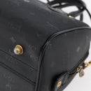 MCM Logogram Vicetos Mini Boston Bag PVC 2way Black Gold Auth bs29534-16