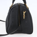 MCM Logogram Vicetos Mini Boston Bag PVC 2way Black Gold Auth bs29534-4