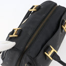 MCM Logogram Vicetos Mini Boston Bag PVC 2way Black Gold Auth bs29534-6