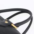 MCM Logogram Vicetos Mini Boston Bag PVC 2way Black Gold Auth bs29534-14