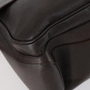 BVLGARI Shoulder Bag Leather Dark Brown Silver Auth bs29535-15