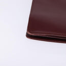 CARTIER Must Line Shoulder Bag Leather Bordeaux Gold Auth bs29536-14