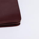CARTIER Must Line Shoulder Bag Leather Bordeaux Gold Auth bs29536-15