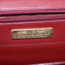 CARTIER Must Line Shoulder Bag Leather Bordeaux Gold Auth bs29536-17