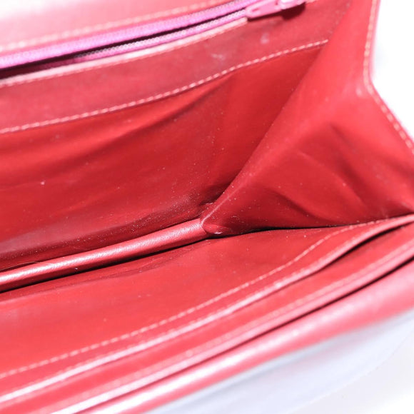 CARTIER Must Line Shoulder Bag Leather Bordeaux Gold Auth bs29536