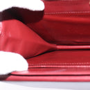 CARTIER Must Line Shoulder Bag Leather Bordeaux Gold Auth bs29536-19