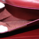 CARTIER Must Line Shoulder Bag Leather Bordeaux Gold Auth bs29536-12