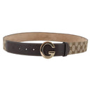 GUCCI GG Canvas Belt 33.5""-37.4"" Beige Auth bs29540-1