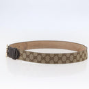 GUCCI GG Canvas Belt 33.5""-37.4"" Beige Auth bs29540-4