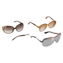 Christian Dior Sunglasses Plastic 3Set Brown Black Auth bs29549-1