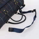 Burberrys Boston Bag PVC Canvas 2 Set Navy Green Auth bs29550-14