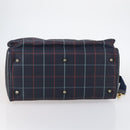 Burberrys Boston Bag PVC Canvas 2 Set Navy Green Auth bs29550-16