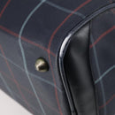 Burberrys Boston Bag PVC Canvas 2 Set Navy Green Auth bs29550-17