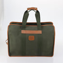 Burberrys Boston Bag PVC Canvas 2 Set Navy Green Auth bs29550-2