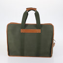 Burberrys Boston Bag PVC Canvas 2 Set Navy Green Auth bs29550-3