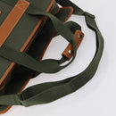 Burberrys Boston Bag PVC Canvas 2 Set Navy Green Auth bs29550-5