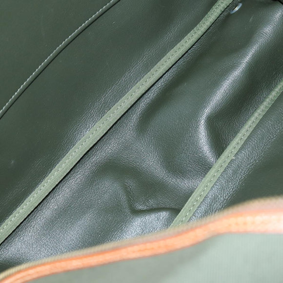 Burberrys Boston Bag PVC Canvas 2 Set Navy Green Auth bs29550