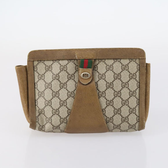 GUCCI GG Canvas Shoulder Bag PVC nylon 5Set Black Beige Brown Auth bs29551