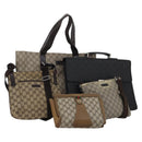 GUCCI GG Canvas Shoulder Bag PVC nylon 5Set Black Beige Brown Auth bs29551-1