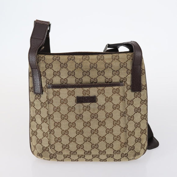 GUCCI GG Canvas Shoulder Bag PVC nylon 5Set Black Beige Brown Auth bs29551