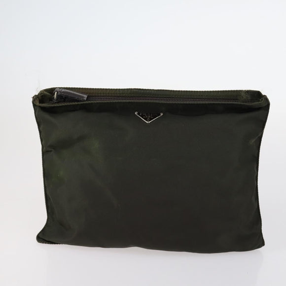 PRADA Shoulder Bag Nylon Enamel 4Set Pink Khaki Green Auth bs29552