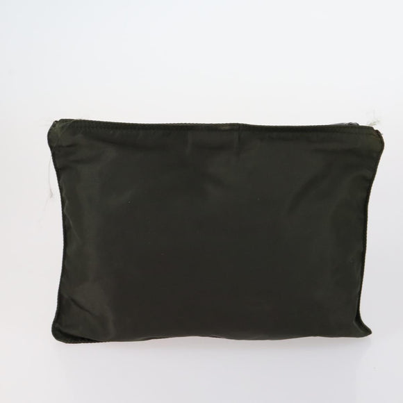 PRADA Shoulder Bag Nylon Enamel 4Set Pink Khaki Green Auth bs29552