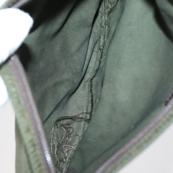 PRADA Shoulder Bag Nylon Enamel 4Set Pink Khaki Green Auth bs29552