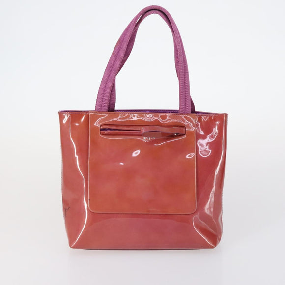 PRADA Shoulder Bag Nylon Enamel 4Set Pink Khaki Green Auth bs29552