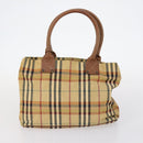 Burberrys Nova Check Bag Leather Canvas 7Set Beige Black Navy Auth bs29553-27