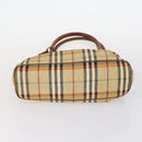 Burberrys Nova Check Bag Leather Canvas 7Set Beige Black Navy Auth bs29553-30
