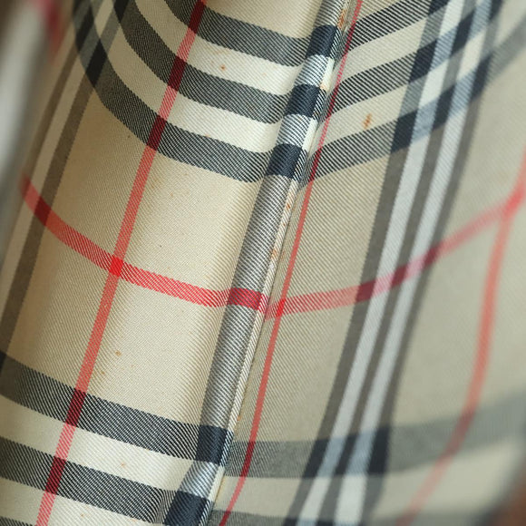 Burberrys Nova Check Bag Leather Canvas 7Set Beige Black Navy Auth bs29553