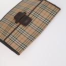 Burberrys Nova Check Bag Leather Canvas 7Set Beige Black Navy Auth bs29553-9