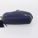 BALLY Hand Bag Leather PVC 4 Set Black Red Navy Auth bs29555-18