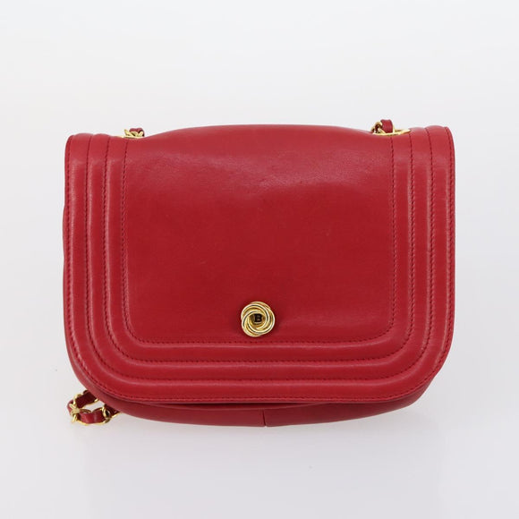 BALLY Hand Bag Leather PVC 4 Set Black Red Navy Auth bs29555