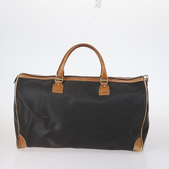 BALLY Hand Bag Leather PVC 4 Set Black Red Navy Auth bs29555