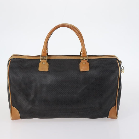 BALLY Hand Bag Leather PVC 4 Set Black Red Navy Auth bs29555