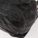 GIVENCHY Pandora Hand Bag Leather 2way Black Gold Auth bs29556-15