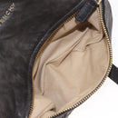 GIVENCHY Pandora Hand Bag Leather 2way Black Gold Auth bs29556-24