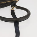 GIVENCHY Pandora Hand Bag Leather 2way Black Gold Auth bs29556-7