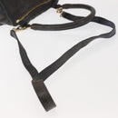 GIVENCHY Pandora Hand Bag Leather 2way Black Gold Auth bs29556-9