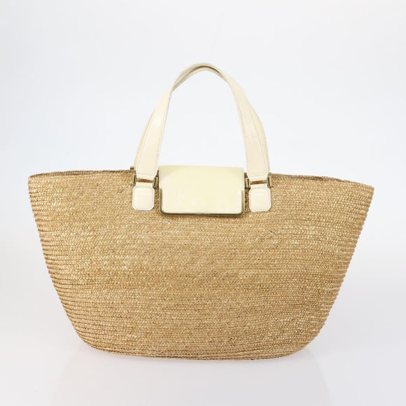 Jimmy Choo Miu Miu Etro Givenchy Bag Nylon PVC Straws 5Set Beige Auth bs29558