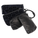 BOTTEGAVENETA 4 Hooks Pouch Leather Navy Auth bs29559-1