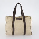 BVLGARI Logo Mania Hand Bag Canvas 2 Set Beige Brown Auth bs29563-10