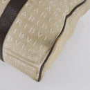 BVLGARI Logo Mania Hand Bag Canvas 2 Set Beige Brown Auth bs29563-16