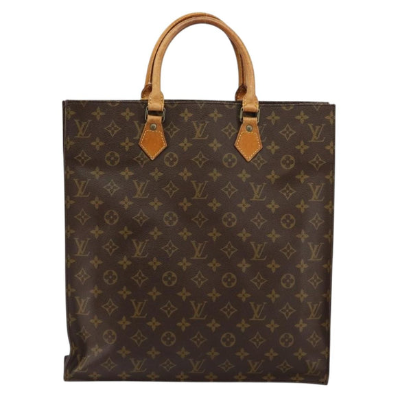 LOUIS VUITTON Monogram Sac Plat Hand Bag M51140 LV Auth bs29566