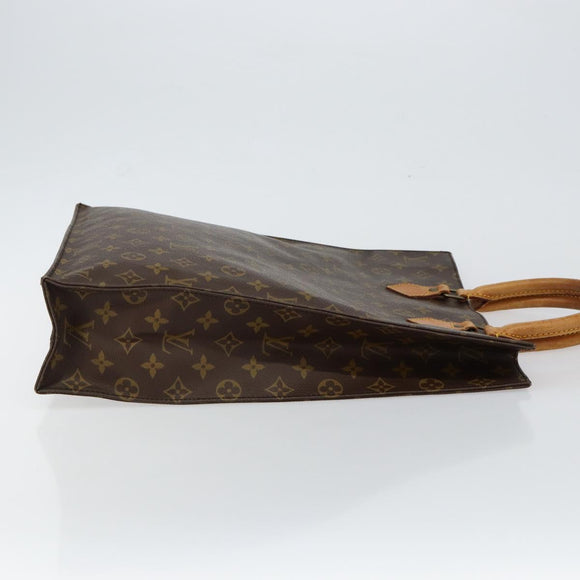 LOUIS VUITTON Monogram Sac Plat Hand Bag M51140 LV Auth bs29566