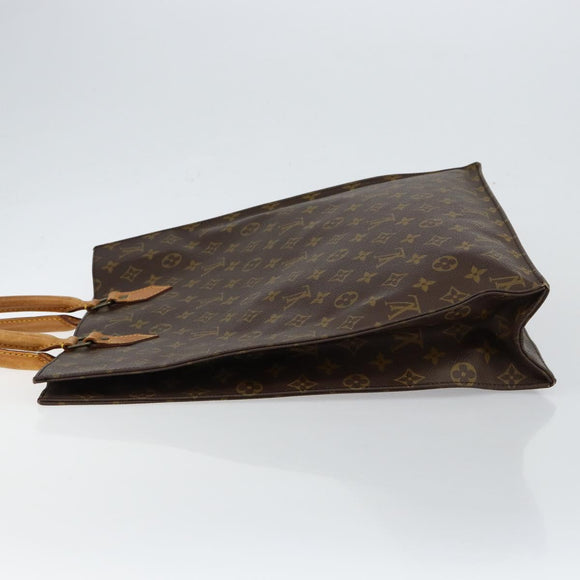 LOUIS VUITTON Monogram Sac Plat Hand Bag M51140 LV Auth bs29566